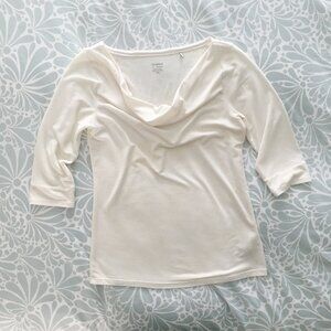 Toad & Co Bel Canto 3/4 Sleeve Top in Soft White